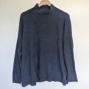 Eileen Fisher blue cotton turtleneck size L